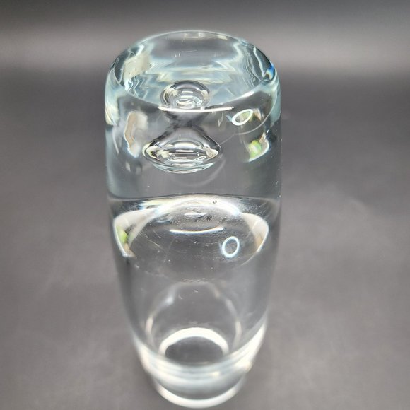 Bergdala Sweden Leaded Crystal Vase Heavy Glass Bud Vase JJ1584 - Picture 6 of 6